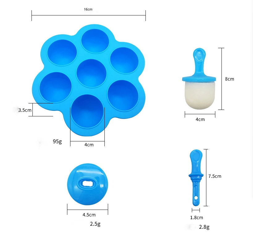 Kitchenware Silicone Popsicle Molds Mould Maker Cake Ice Cream Pop Mold